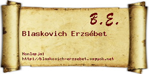 Blaskovich Erzsébet névjegykártya