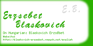 erzsebet blaskovich business card