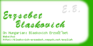 erzsebet blaskovich business card